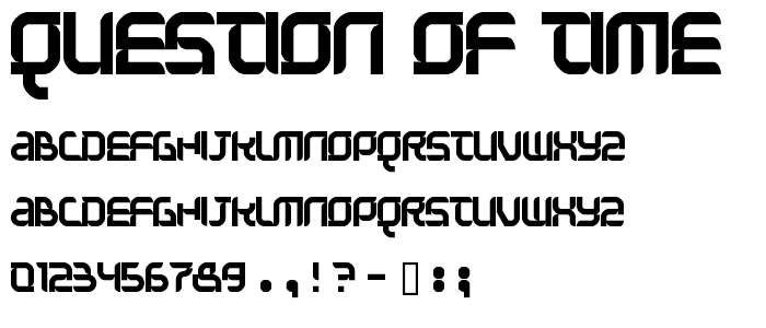 Question of time [simple] font